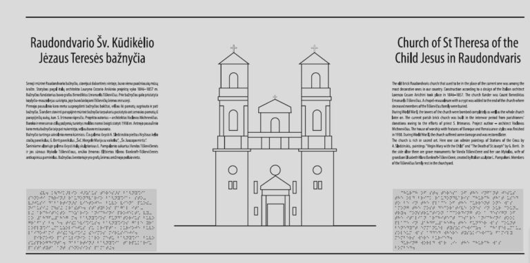 Brailio rašto objektų maršrutas „Raudondvaris – Kulautuva – Batniava – Vilkija“.