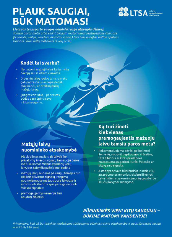 Užtikrinkime saugią laivybą vidaus vandenyse